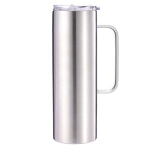 30oz slim stainless steel tumbler with handle and BPA free lid