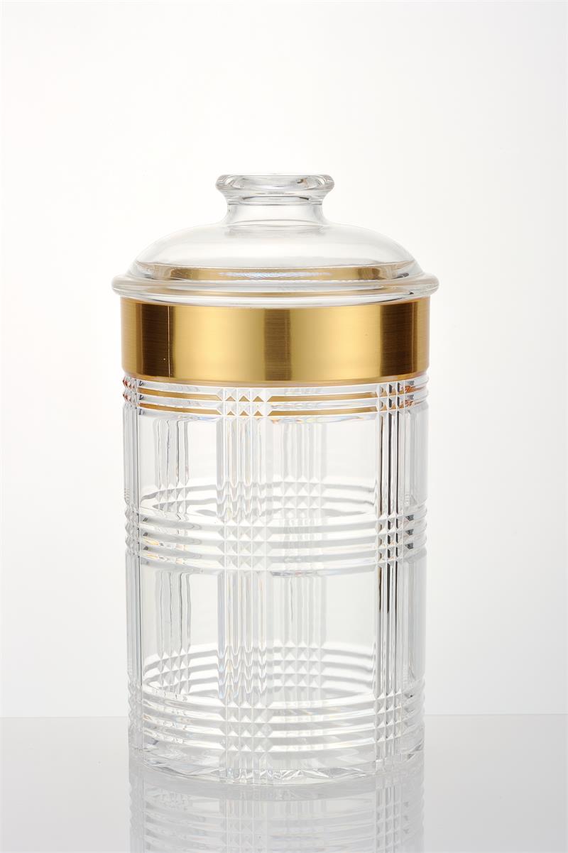 gold-edged sealed jar